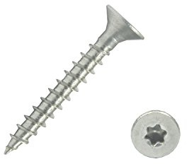 100 Spanplattenschrauben 3,5x30 Edelstahl A2 V2A VA Torx Vollgewinde Holz | Edelstahlschrauben Spanplattenschrauben mit Senkkopf, Holzschrauben, Holzbauschraube, Universalschrauben mit verstärktem Kopf