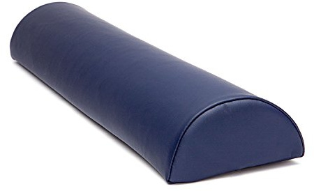 WellTouch Lagerungsrolle halbrund | Knierolle für Massageliegen | Lagerungskissen für Massage & Therapie | Kniehalbrolle in Größe S: 65 x 15 x 7,5 cm (Dunkelblau)