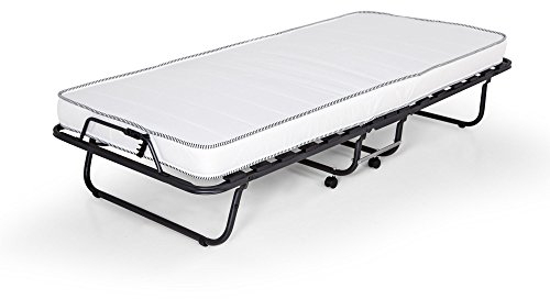 moebel-eins Gästebett Celine klappbar 90x200 cm mit stabilem Metall-Rahmen Klappbett Faltbett bis 100 kg incl. Matratze + Hülle, 90 x 200 cm