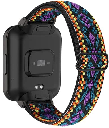 Tyogeephy Elastiskt klockarmband i nylon kompatibelt med Redmi Watch 2 ersättningsarmband för sportband