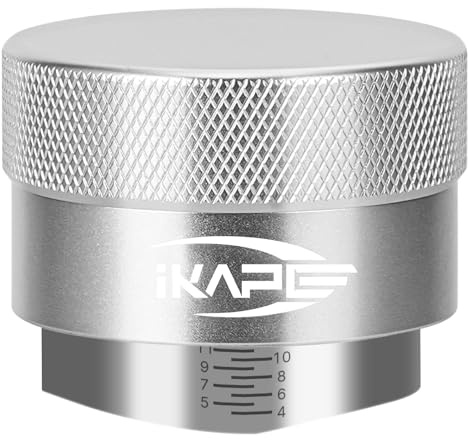 IKAPE Coffee Products, 49MM Coffee Distributor, Gravity Adaptive Espresso Distributor Fits All 49MM Espresso Portafilter(Silver)