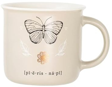 H&H Botanicum Set 6 Tazze Jumbo in New Bone China, 385cc, Colazione, Decorate
