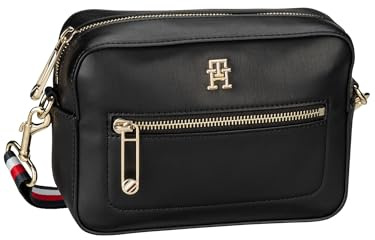 Tommy Hilfiger Donna Borsa a Tracolla Iconic Camera Bag Piccola, Nero (Black), Taglia Unica