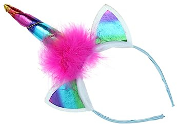 Abaodam Ohr Stirnbänder Cosplay Kostüm Haarband Einhorn-horn-stirnband Einhorn-partyzubehör Einhorn-horn-kostüm Einhorn Haarschmuck Weihnachts-cosplay-kostüm Prinzessin Kind Requisiten