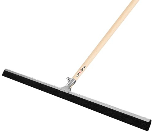 KOTARBAU® Vattenskrapa 75 cm med trähandtag 150 cm, golvavdragare, golvtorkare, skumgummitorkare, vattenreglage, golvrenare, avdragare med dubbel läpp för golvrengöring, vattenskum