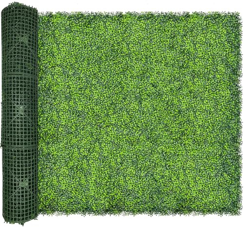 DOPGIB Artificial Ivy Privacy Fence Screen,128x 72 (64 SQFT) UV-Anti Faux Boxwood Roll Grass Wall Panels for Patio Balcony Privacy, Garden, Backyard Greenery Wall Backdrop Decor