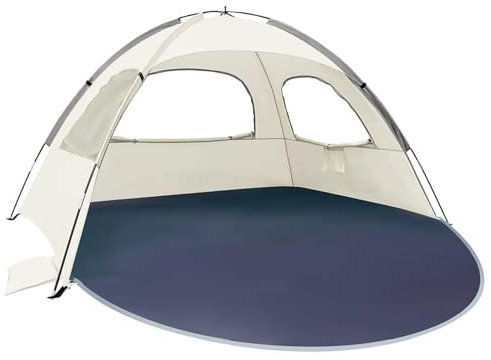 Maciun Strandzelt, Pop-Up-Schatten, tragbares Outdoor-Schattenzelt, Strandzelte – atmungsaktives Zelt für , , Pop-Up-Zelt für Camping, Wandern, Parks, Strände,