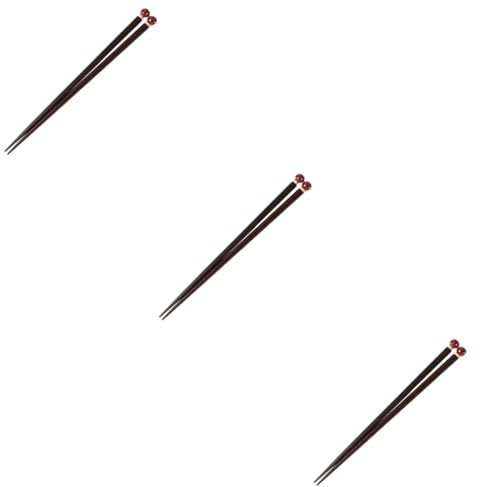 PRETYZOOM 3 Pares De Palillos Domésticos Palillos Reutilizables Japoneses Para Niños Coreanos Redondos Chinos De Cocina De