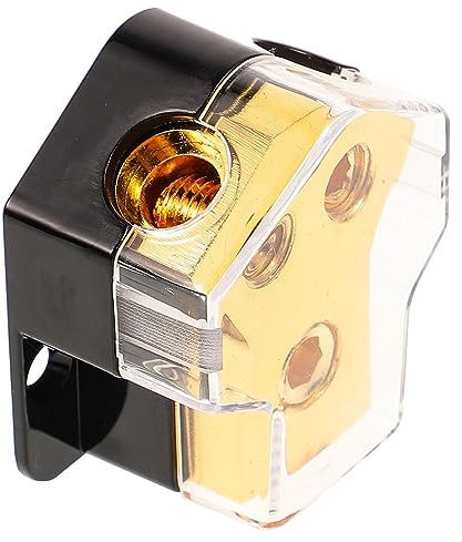 HOMOCONO 1 Eins-Punkt- -anschlussdose Vertrieb Von Autoverstärkern Batterieverteilerblock Audio-stromverteilerblock Verteilerblock 2 Wege Splitter Für Car-Audio Zinklegierung