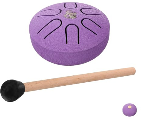 VICASKY Stabile Steel Tongue Drum Percussion Instrument Mit Trommelstöcken Mini Handpan Langlebiges Musikspielzeug Für Entspannung Musikunterricht Und Motorische