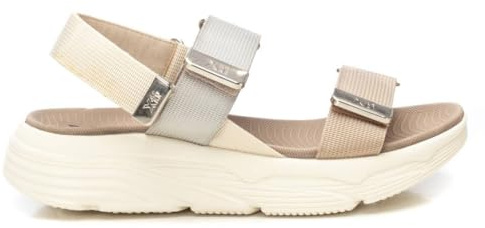 XTI - Sandalia Mujer Beige - Calzado Cómodo y Versátil - Moda casual - Modelo 14407301 (Talla 36)