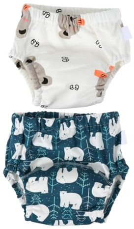 TOYANDONA 2 Stück-pack Trainingshosen aus Reiner Baumwolle für Babys Waschbare Töpfchentrainingsunterwäsche Hautfreundlich Größe M Geeignet für Jungen und Mädchen Beim Zufälliger Stil