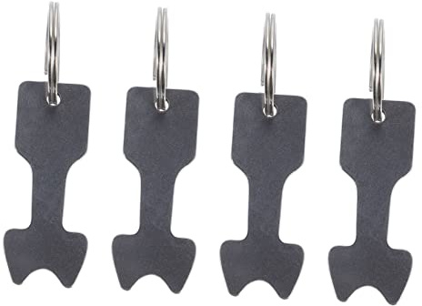 DOITOOL Lot de 4 Porte-clés en Cuir, Jetons pour Chariots de Supermarché en Métal Argenté, Amovibles, Bords Lisses, pour Usage Quotidien | Anneaux de Porte-clés pour Caddie, Lot Compact à Emporter, pour Petits Présents et Décoration de Clés