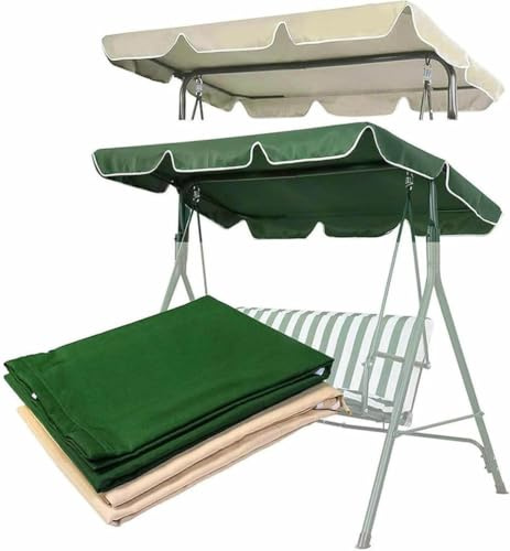 Garden Swing Canopy Replacement,Swing Seat Canopy Replacement,For 2 3 Seats,Swing Chair Canopy Replacement,Green,190x120x15cm