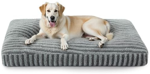 Pawk Hundsäng stora hundar, XXL hundkudde tvättbar avtagbar, hundkorg fluffig andas, hundmatta halkfri, 119 x 74 x 10 cm