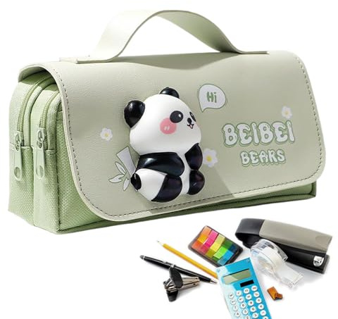 Estuche para lápices, bonito estuche para lápices Capybara Panda, bonito estuche para lápices, organizador de almacenamiento para suministros escolares, marcadores, papelería, niños, adolescentes