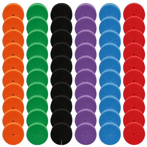 Bofanze 60 Stück Hydroponik Schwämme Rund Klon Halsbänder Garten Klonkragen Hydroponik Hydroponische Schwämme Klon Garten Schwammblock Garden Clone Collars für Hydrokultur, Klonen(6 Farbe)
