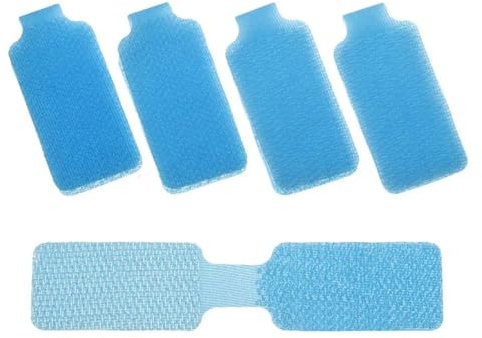 50 pezzi di etichette adesive colorate impermeabili for cavi rete, for elettrici, organizza l'identificazione dei Per Identificazione Dei Cavi(Blue-Unwritable)