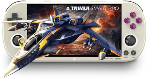 Portable Game Console TRIMUI Smart Pro, Système Linux À Écran IPS De 4,96 Pouces, Consoles De Jeux Vidéo Rétro Portatives avec Carte TF 64G / 128G / 256G-Grey||128GB
