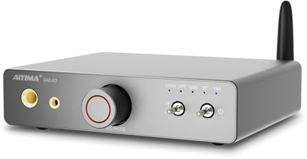 AIYIMA DAC A7 Amplificador de auriculares con decodificación Bluetooth 5.4 HiFi Salida dual para auriculares de 3,5mm +6,35 mm Convertidor DAC DA con ES9038Q2M, entrada USB/óptica/coaxial/BT