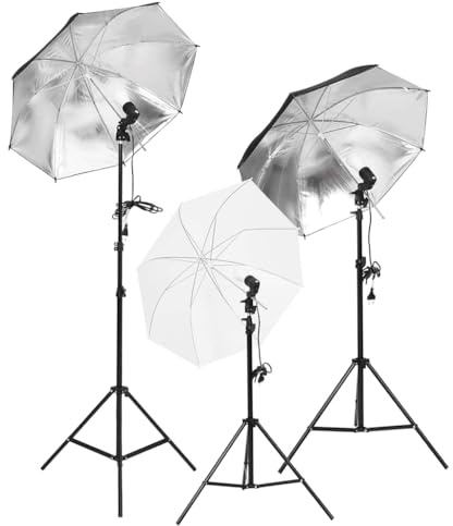 Generico Kit per Studio Fotografico con Set di Luci e Fondale,Studio Foto,Fotografia,Illuminazione e Studio,Luci e Flash da Studio,Nero,11.31 kg,3094716