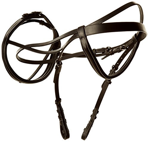 Kerbl 321723 EHL Trensenzaum, Leder, Top-Quality, Warmblut, schwarz