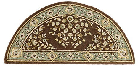 Minuteman International Orientalischer Wollteppich, kaffeefarben, halbrund
