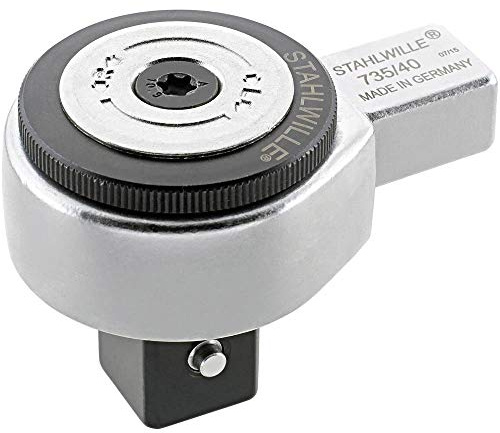 STAHLWILLE Nr. 735/40 HD | 3/4“ Feinzahn-Einsteckknarre | 14x18 mm Aufnahme | zum Einstecken in Drehmomentschlüssel | robuste Ausführung bis 650 Nm | Made in Germany