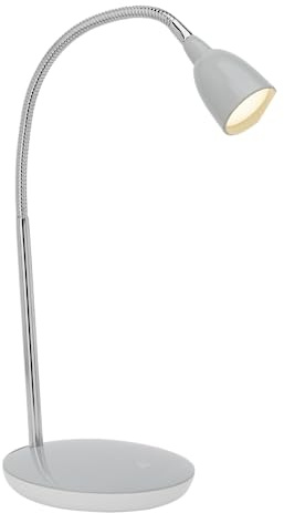 LED Schreibtischlampe mit warmweißem Licht - moderne Tischleuchte mit | LED Schreibtischlampe mit warmweißem Licht - moderne Tischleuchte mit Flexarm und Schalter - Kunststoff/Metall Titan - Höhe
