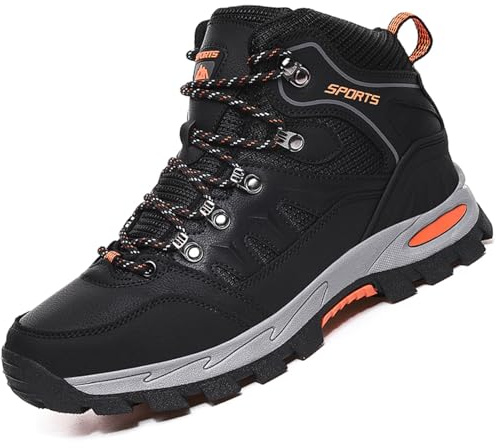 VTASQ Scarpe da Escursionismo Uomo Donna Arrampicata Sportive Impermeabili Traspiranti Passeggiate Stivali per Antiscivolo Sportive All'aperto Scarpe da Escursionismo Nero 37EU