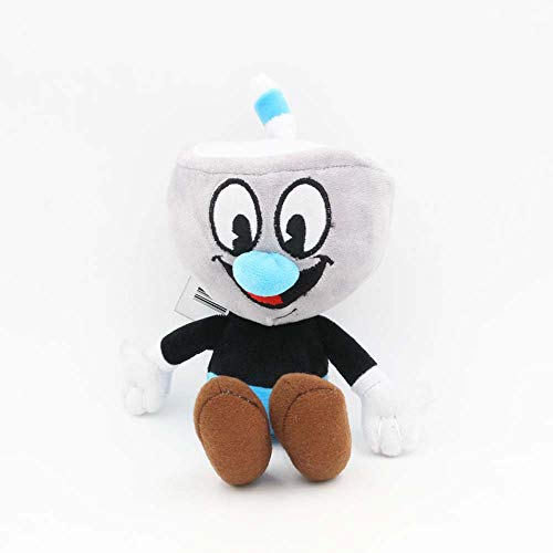 MayDee Cup head Plush Doll Toy Game Cup head Stuffed Toys Cup head Mugman Children Gift (A)