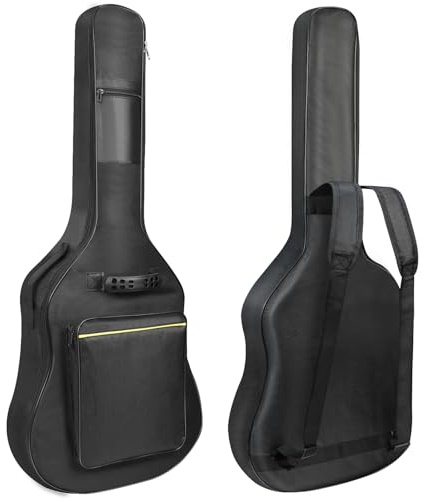 Mdvora Guitar Bag, 38 40 41 inch Guitar Gig Bag, Electric Guitar Case, Waterproof Oxford Electric Guitar Gig Bag, Two Pockets, for Acoustic Classical Guitar, Ukulele, Bass Guitar