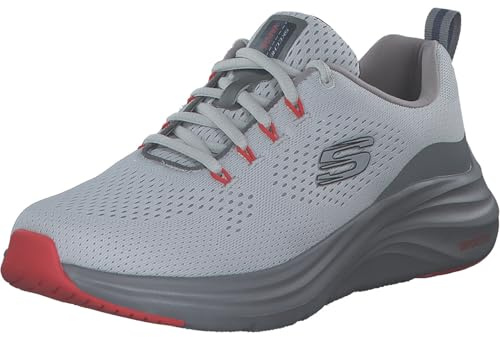 Skechers Vapor Foam sneakers för män, Grå mesh syntetisk orange trim, 39 EU