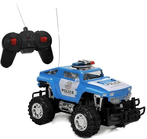 Generico Fuoristrada Polizia Telecomandato Auto Polizia Giocattolo Radiocomando Auto Radiocomando RC Police Force Car Radiocomandata Macchina Telecomandata Bambini Fuoristrada 4x4 SUV Truck RC