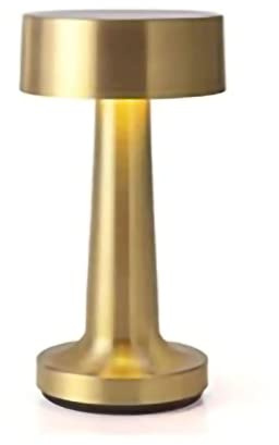Dumbbell Shaped Portable LED Table Lamp – Plplaaoo Touch Control Dimmable Rechargeable Desk Lamp with USB Charging, Ideal for Bedroom Living Room Hotel Bar (Gold)