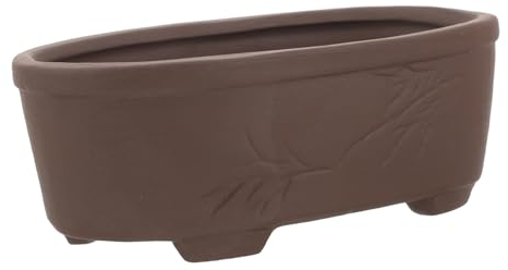 KONTONTY Terrakotta Blumentopf Für Sukkulenten Und Bonsai Handgefertigter Pflanztopf Aus Robustem Leichtem Material Für Wohnzimmer Büro Und Garten Vielseitig Einsetzbar Modernes Design