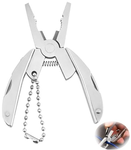 UEAVOID Multiherramienta con Pinzas y Destornillador, Mini Alicates Multifunción, Multiherramienta de Bolsillo, Plegable Llavero para Camping, Pesca, Senderismo, Cocina, Picnic, Bricolaje