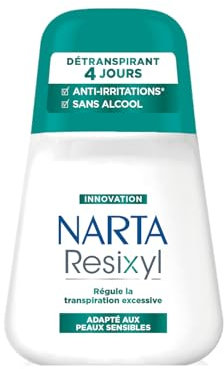 NARTA - Resixyl - Deodorante a sfera da donna - Distraspirante 4 giorni - Regola la Sudorazione Eccessiva - Anti-Irritazioni* - Complesso minerale [Resyx]TM - 0% alcool** - Adatto per pelli sensibili