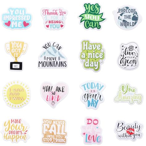 16 Stück Inspirierende Magnete, Positive Sprüche Motivierende Magnete für Kühlschrank Magnete zur Psychischen Gesundheit für Schließfächer Dekorationen Küche Büro Schulklassenzimmer Whiteboard