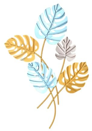 MagiDeal Wanddekoration aus Metall, Eisen-Wandornament, für den Garten, Baumblatt-Wanddekoration für den Außenbereich, Zimmer, Heimdekoration, Büro, hängende, Monstera Deliciosa