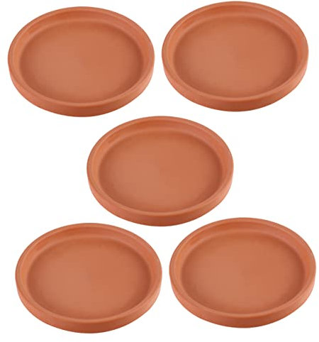 CIMAXIC Bandejas de Barro para Macetas Elegantes Platillos de Terracota Orificios de Drenaje para Macetas