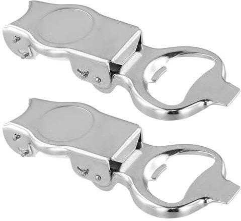 Anseom 2 Stück Flaschenöffner, Edelstahl Flaschenöffner Flaschenverschluss Bierflaschen Tragbare Bierflaschenöffner Klappbarer Bieröffner Flaschenkappenöffner für Home Bar Camping Outdoor (Silber)