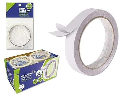 Zarivy Unsichtbares doppelseitiges Klebeband, 10 m x 18 mm, ideal zum Basteln, Reparieren und Verstecken ohne Rückstände