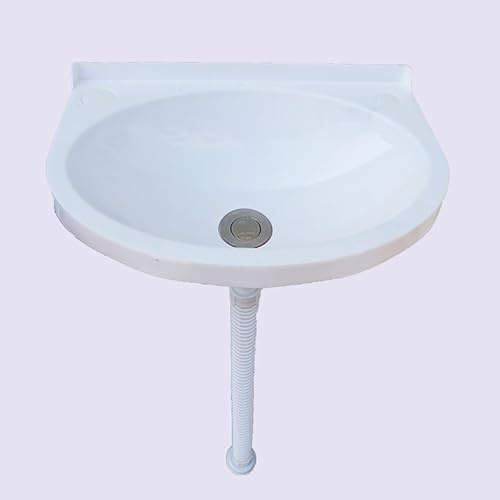 Mini lavabo, vasca da bagno in plastica, montaggio a parete, per camper e bagno, design compatto, materiale resistente, soluzione salvaspazio per casa e viaggio