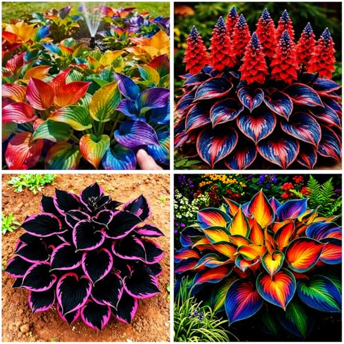 Mixrug Mixed 117+ Hosta Seeds for Planting Under Trees & North Facing Areas, Shade Garden Solution - Drought Tolerant Perennial Ground Cover with Decorative Foliage