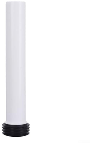 Tubo di scarico per WC, 30 cm, bianco, in polipropilene, per cassetta a parete nascosta, connettore dritto per drenaggio del bagno, 114 g