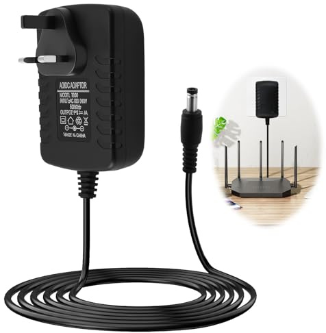 15V 2A Power Supply Adapter AC 100-240V 50/60Hz to DC for LED Strip Lights | Converter with 5.5mm x 2.1mm Jack Wireless Router Speakers CCTV Monitor Electronic Keyboard Game Console cable 1m