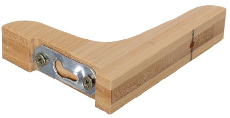 Ipetboom Staffa a Triangolo in Bambù per Mensole, Supporto Angolare l Resistente e Moderno, per Ripiani e Utilizzo Frequente Design Nascosto