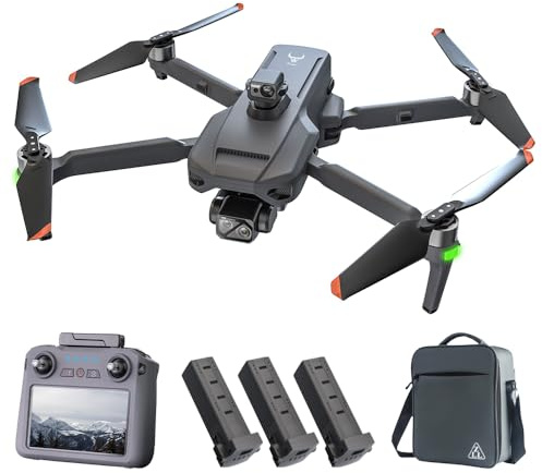 Teeggi SG909 MAX Drone con fotocamera 4K professionale per adulti, distanza di volo di 6 km, evita ostacoli a 360°, cardano a 3 assi, droni GPS, 3 batterie