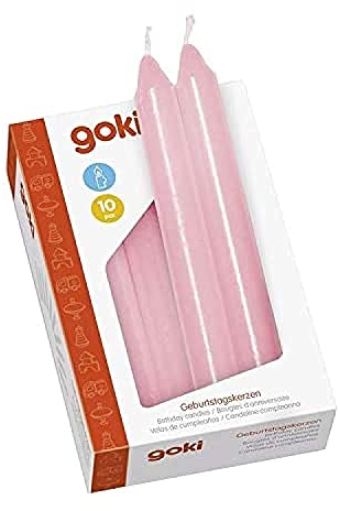 Goki Geburtstagskerzen ROSA 10er Set